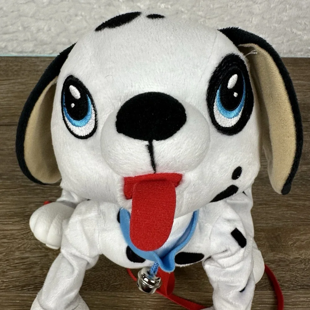 Peppy Pets Dalmatian Walking Dog Plush Toy Leash Battery Operated Kids